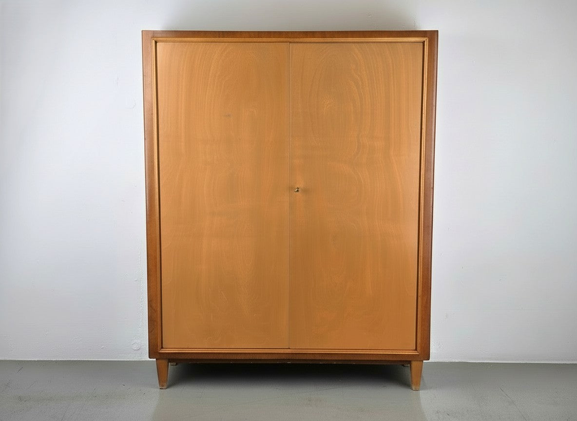 VINTAGE KLEIDERSCHRANK holz schrank Teak 1960er mid century