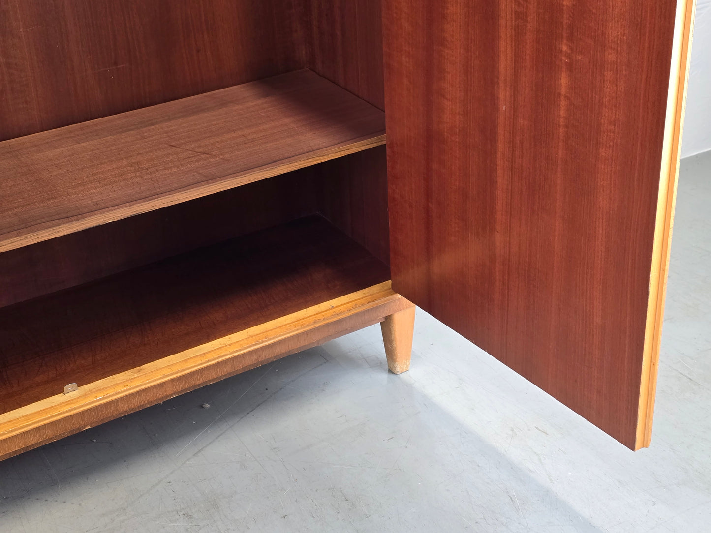 VINTAGE KLEIDERSCHRANK holz schrank Teak 1960er mid century