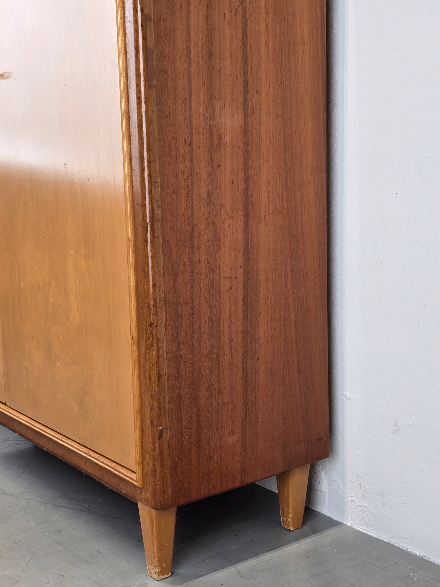 VINTAGE KLEIDERSCHRANK holz schrank Teak 1960er mid century