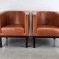VINTAGE LOUNGE SESSEL braun leder tv club designer stuhl