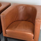 VINTAGE LOUNGE SESSEL braun leder tv club designer stuhl