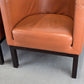 VINTAGE LOUNGE SESSEL braun leder tv club designer stuhl