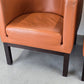 VINTAGE LOUNGE SESSEL braun leder tv club designer stuhl