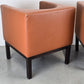 VINTAGE LOUNGE SESSEL braun leder tv club designer stuhl