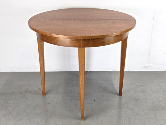 VINTAGE ESSTISCH rund ausziehbar küche esszimmer oval holz 1960er nuss