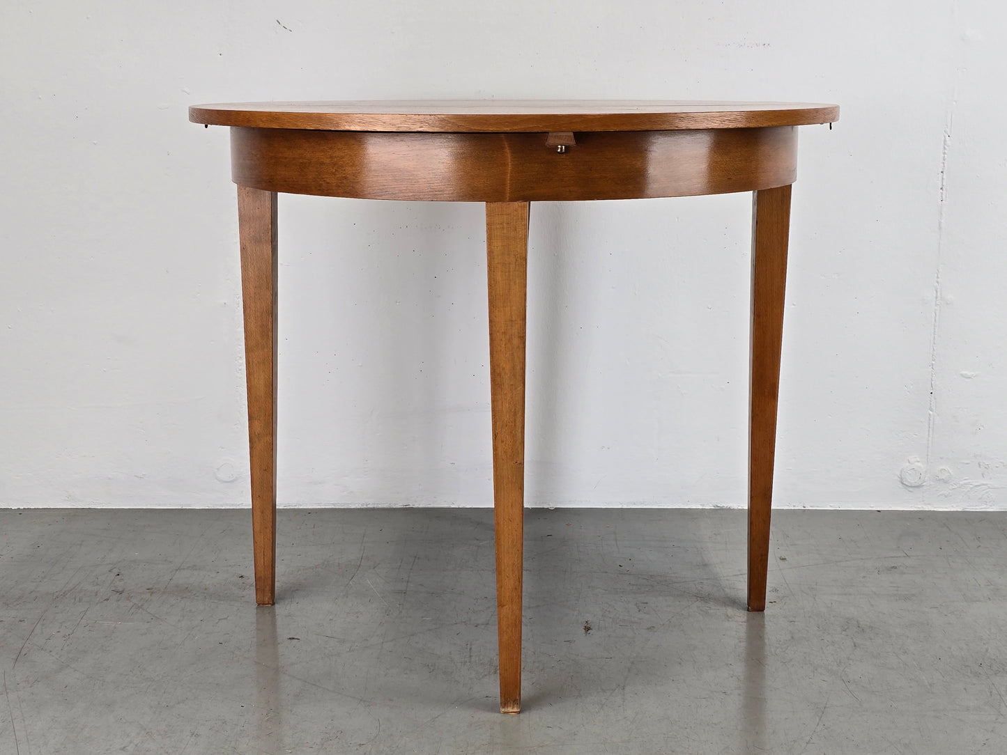 VINTAGE ESSTISCH rund ausziehbar küche esszimmer oval holz 1960er nuss