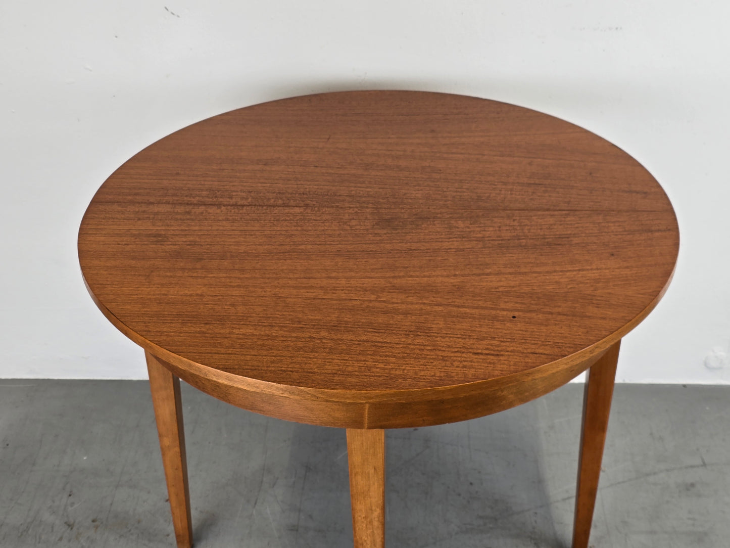 VINTAGE ESSTISCH rund ausziehbar küche esszimmer oval holz 1960er nuss
