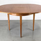 VINTAGE ESSTISCH rund ausziehbar küche esszimmer oval holz 1960er nuss