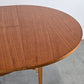 VINTAGE ESSTISCH rund ausziehbar küche esszimmer oval holz 1960er nuss