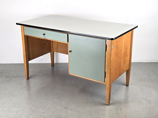 CASALA SCHREIBTISCH tisch büro vintage arbeitstisch werkbank holz resopal