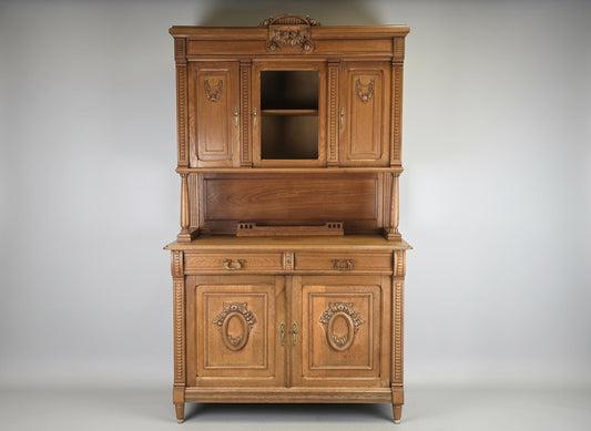 ANTIKES BÜFFET schrank buffet holz eiche vitrinenschrank küchen geschier
