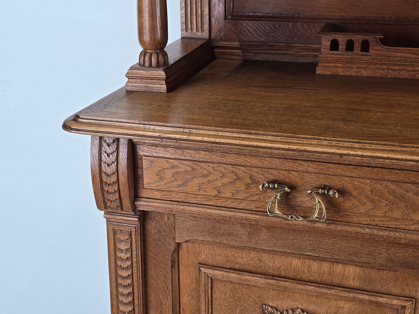 ANTIKES BÜFFET schrank buffet holz eiche vitrinenschrank küchen geschier