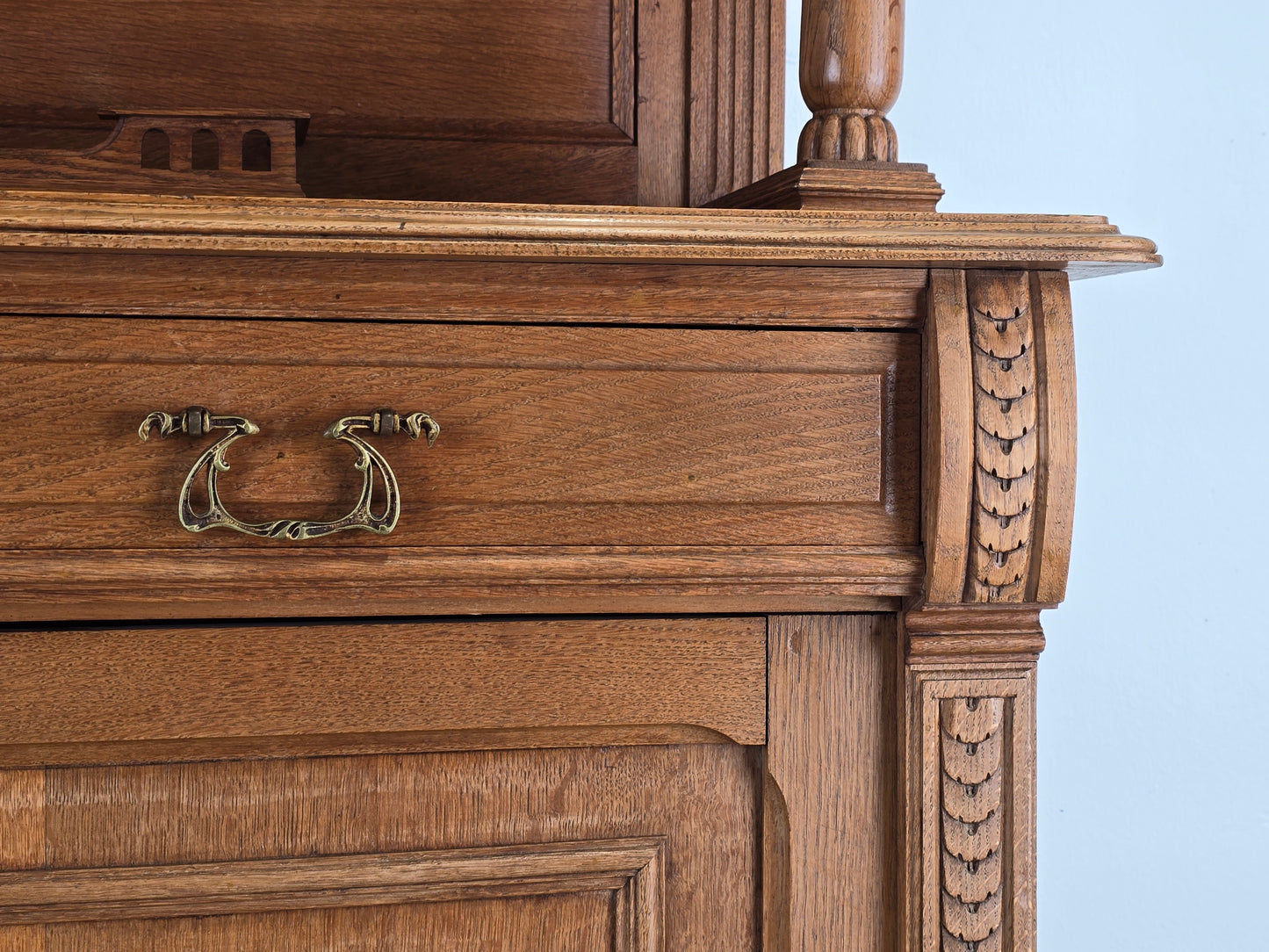 ANTIKES BÜFFET schrank buffet holz eiche vitrinenschrank küchen geschier