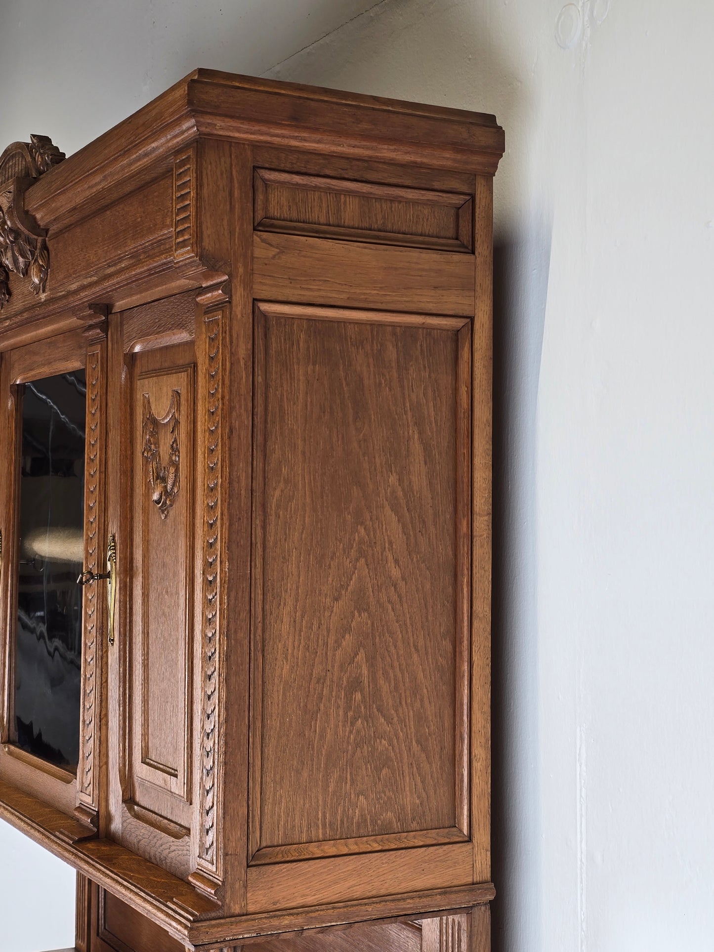 ANTIKES BÜFFET schrank buffet holz eiche vitrinenschrank küchen geschier