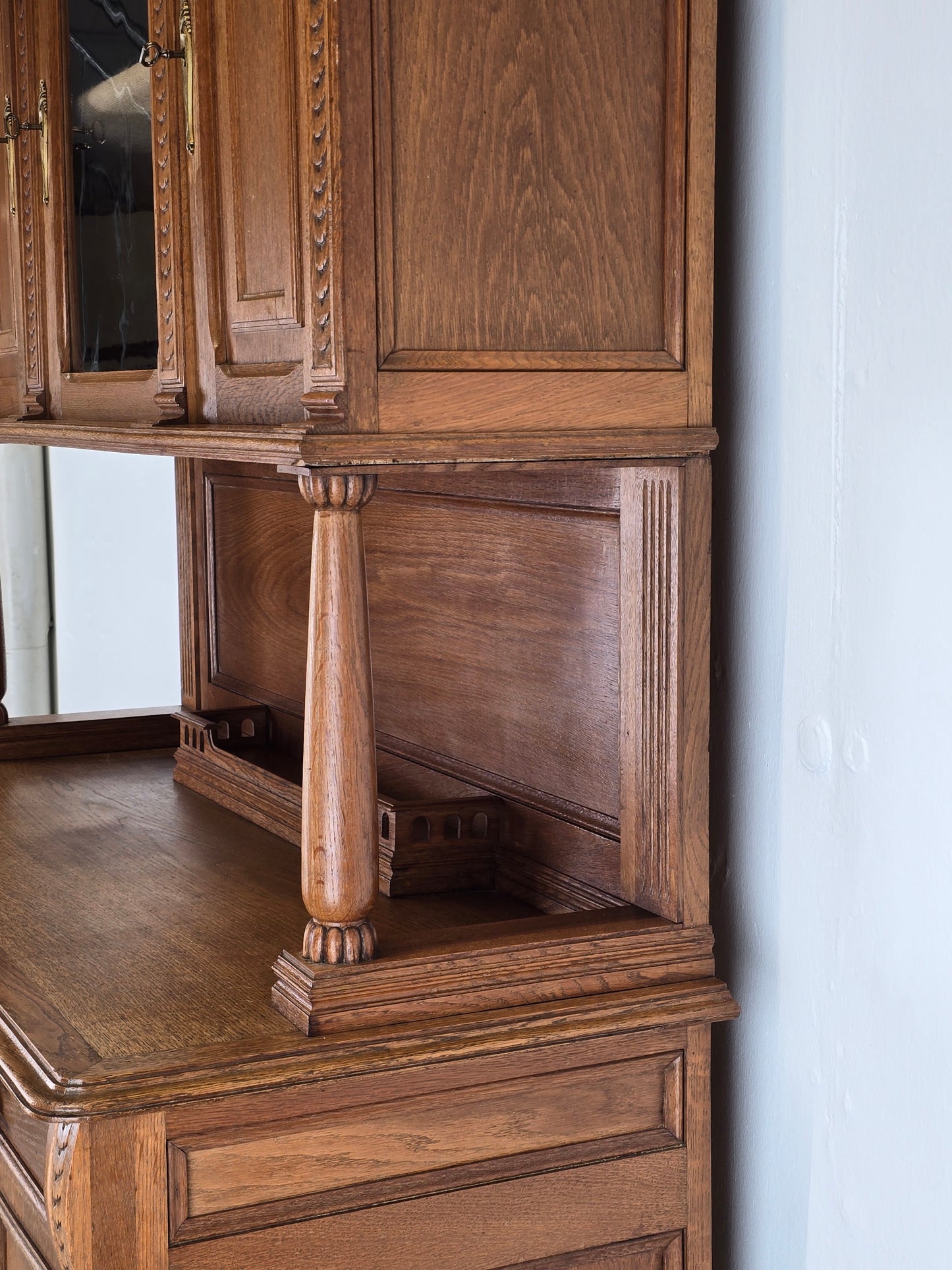 ANTIKES BÜFFET schrank buffet holz eiche vitrinenschrank küchen geschier