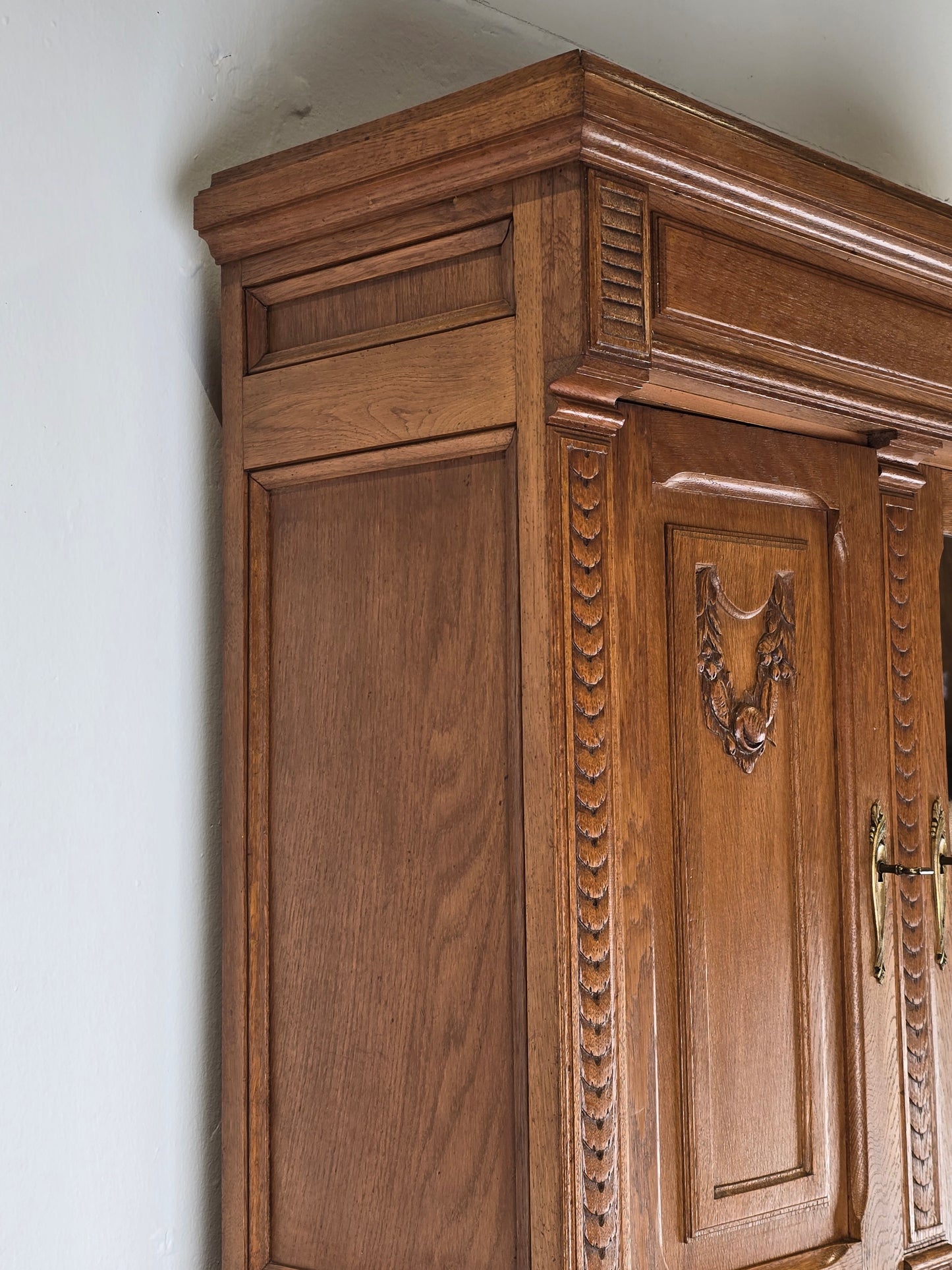 ANTIKES BÜFFET schrank buffet holz eiche vitrinenschrank küchen geschier