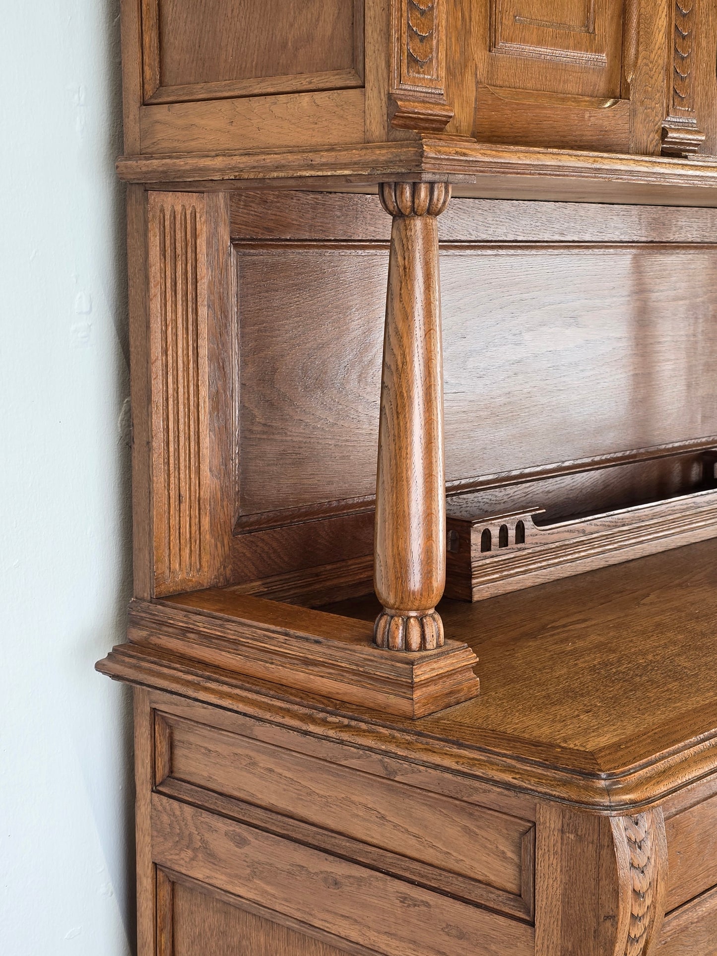 ANTIKES BÜFFET schrank buffet holz eiche vitrinenschrank küchen geschier