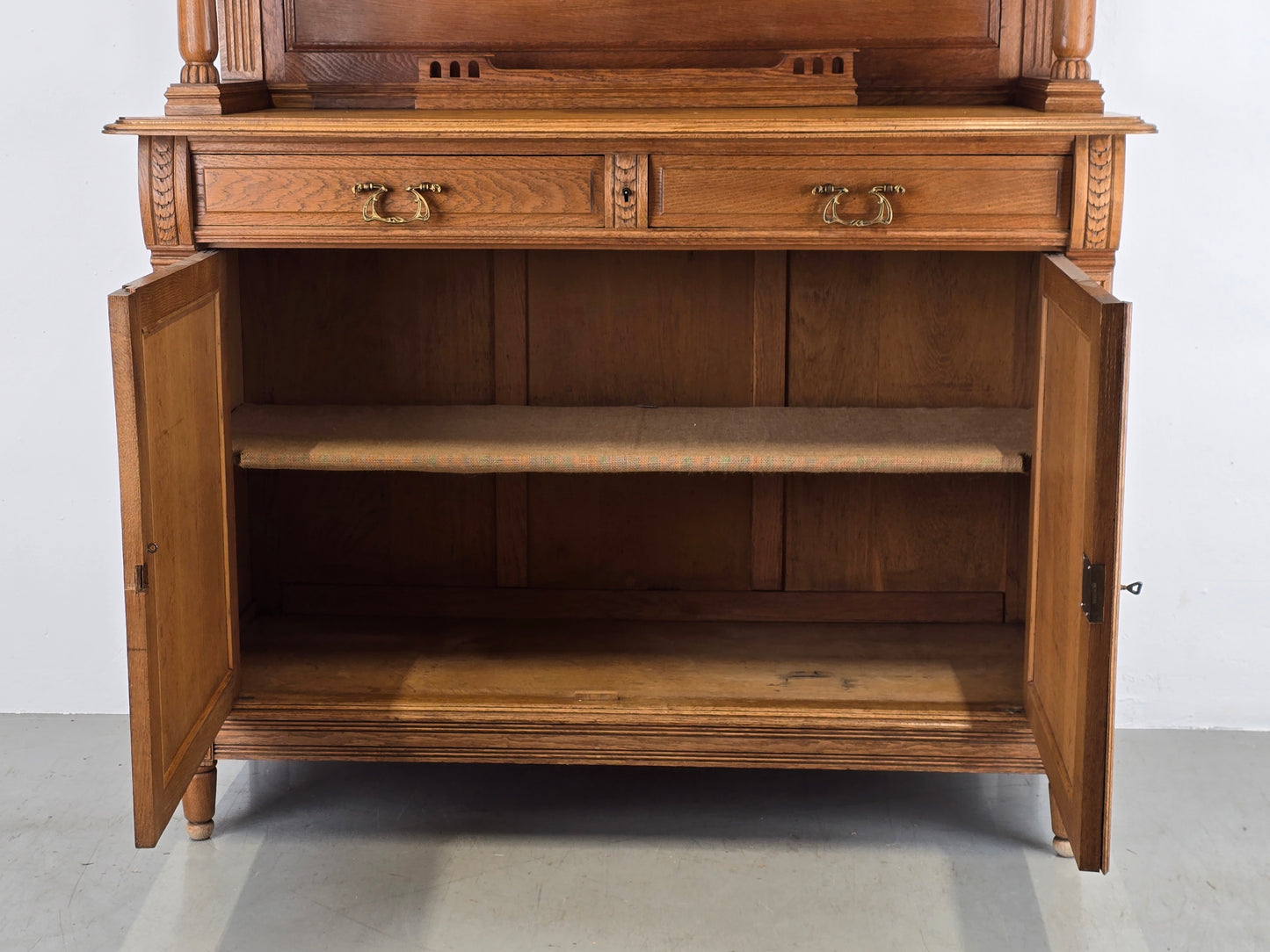 ANTIKES BÜFFET schrank buffet holz eiche vitrinenschrank küchen geschier