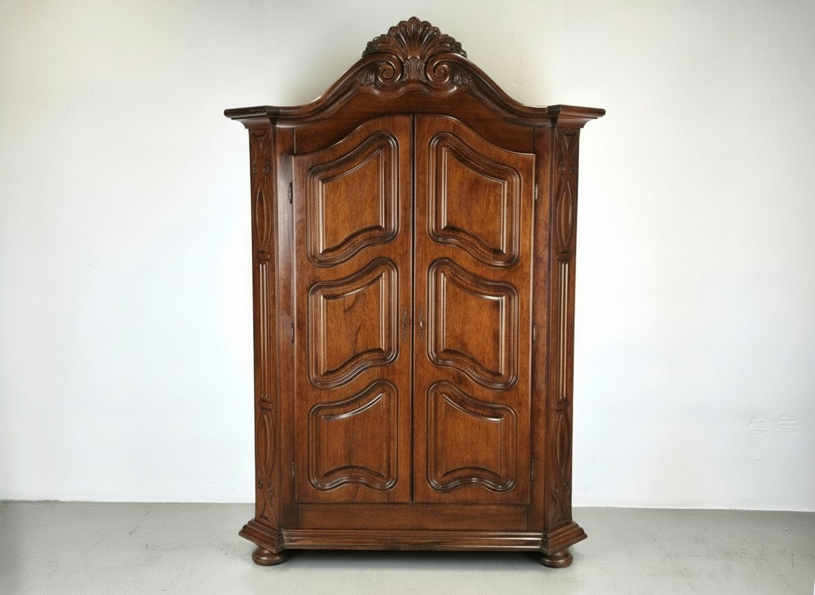 VINTAGE KLEIDERSCHRANK schrank holz antik hochzeitsschrank dunkelbraun