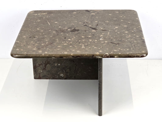 1980ER FOSSILIEN TISCH vintage couchtisch marmor stein wohnzimmer coffeetable