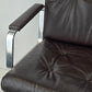 EGON EIERMANN SESSEL leder 1960er vintage stuhl tv chef Wilde + Spieth alu