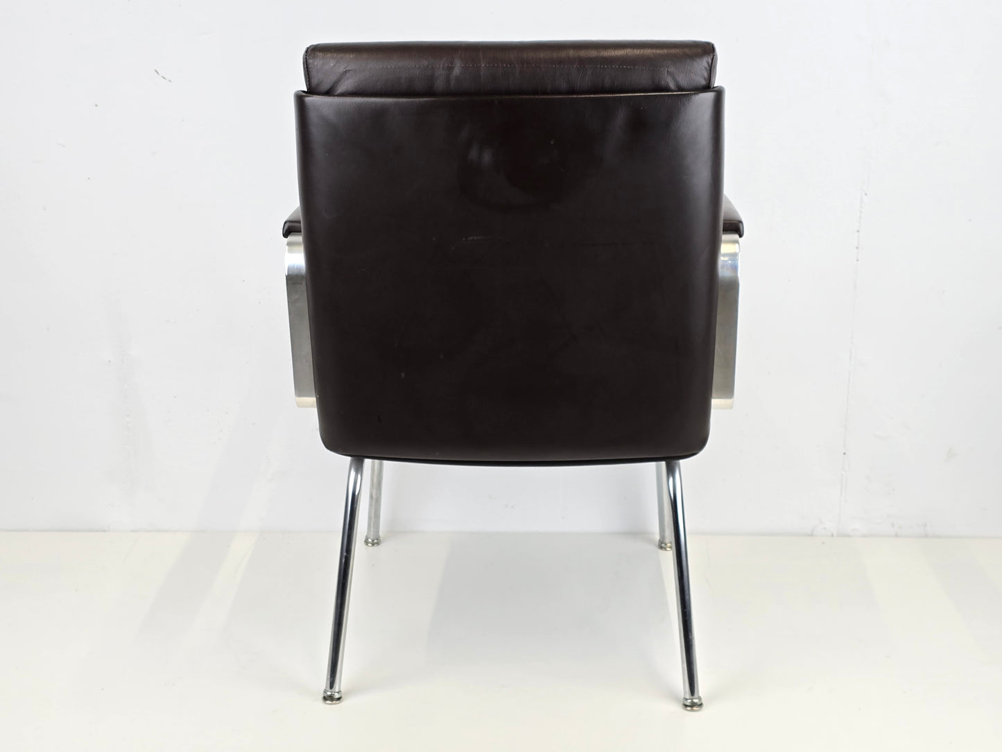 EGON EIERMANN SESSEL leder 1960er vintage stuhl tv chef Wilde + Spieth alu