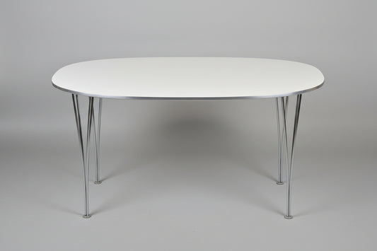 FRITZ HANSEN ESSTISCH tisch weiß schreibtisch vintage superellipse designer PIET HEIN & BRUNO MATHSSON