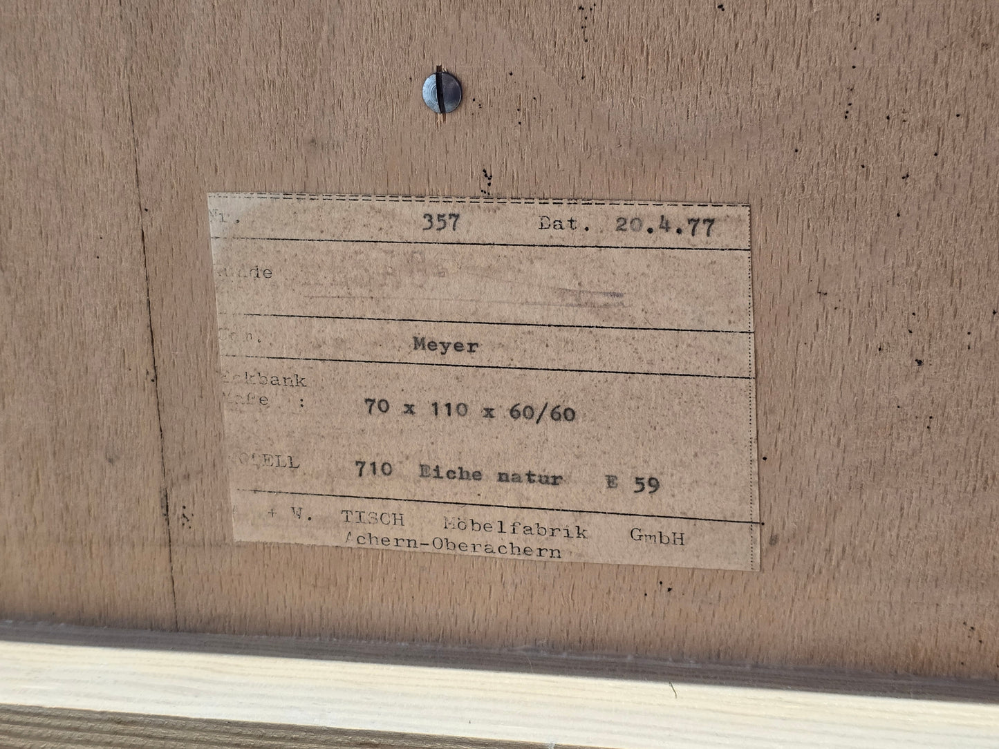 VINTAGE ECKBANK sitzbank esstisch stuhl bank retro 60s esszimmer küche