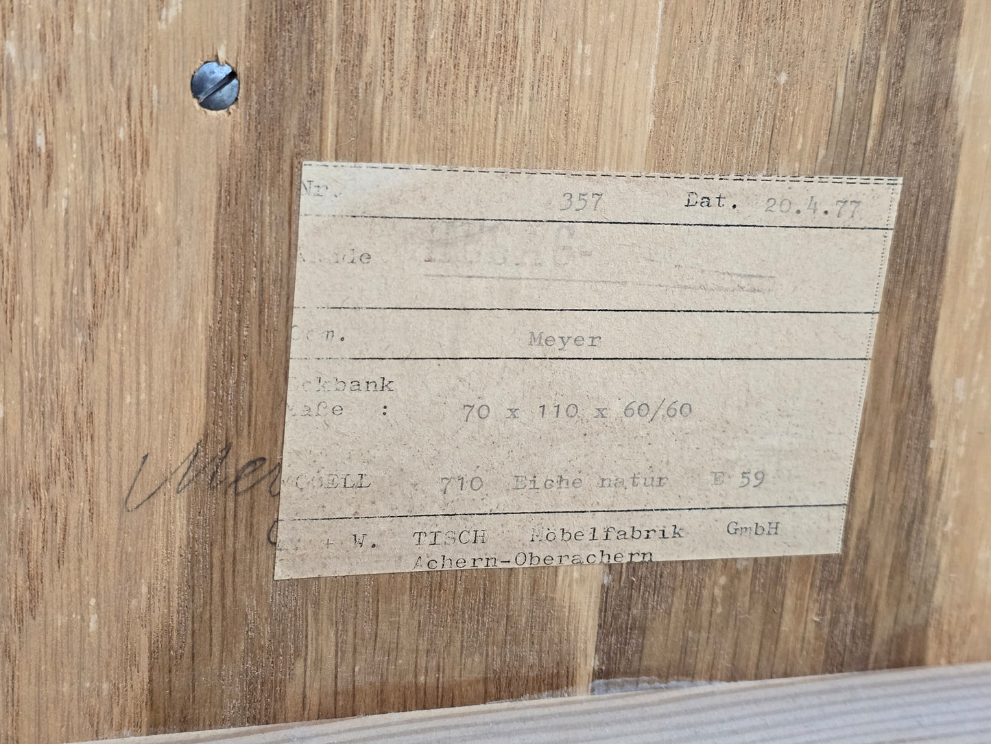 VINTAGE ECKBANK sitzbank esstisch stuhl bank retro 60s esszimmer küche