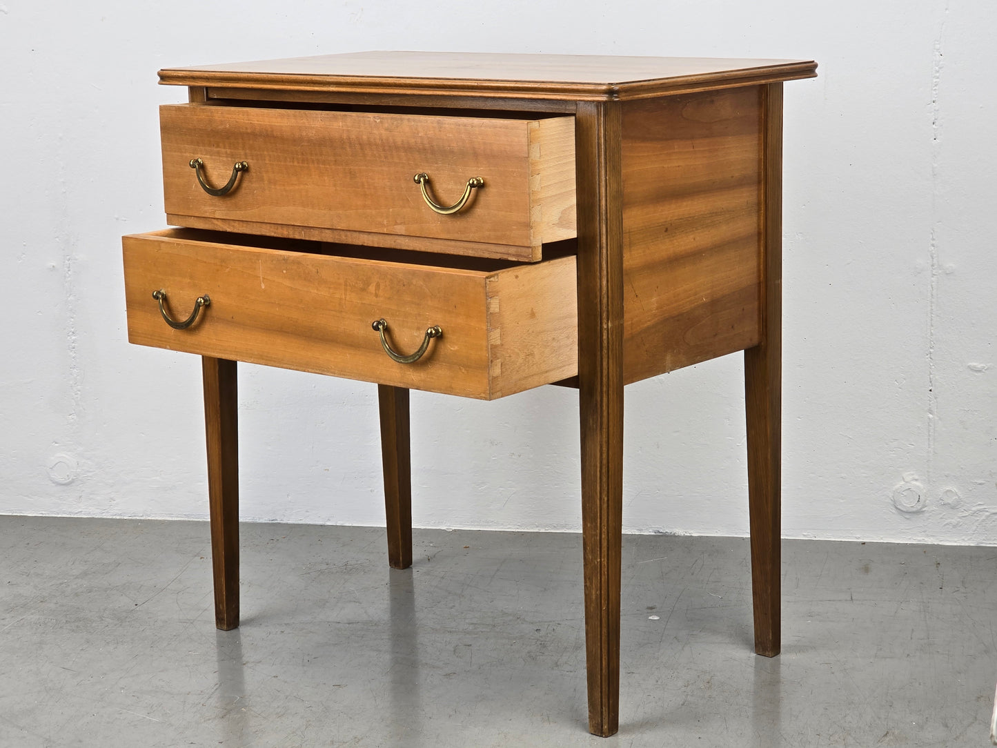 VINTAGE ABLAGE flur kommode nussbaum nachttisch 50er 60er holz