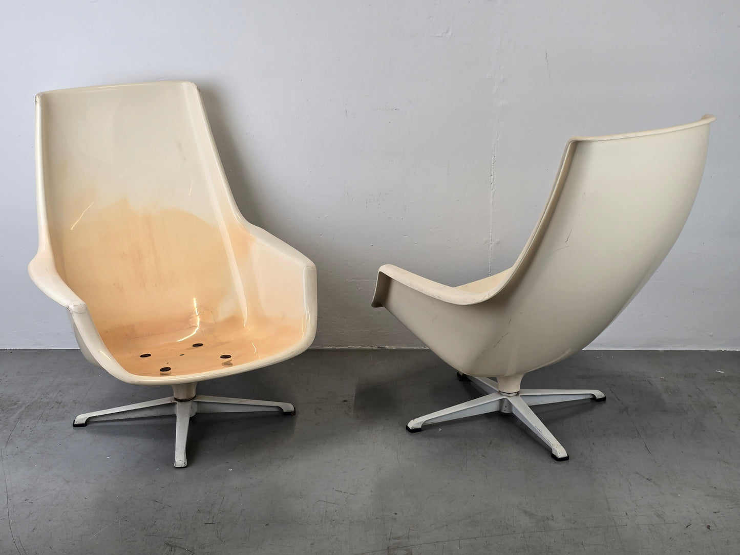 VINTAGE SESSEL kunststoff space age designer retro  60s tv stuhl mid century
