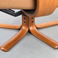 NORTHEN COMFORT SESSEL beige stuhl tv leder teak designer holz stressless Hjort Knudsen