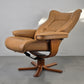 NORTHEN COMFORT SESSEL beige stuhl tv leder teak designer holz stressless Hjort Knudsen