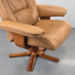 NORTHEN COMFORT SESSEL beige stuhl tv leder teak designer holz stressless Hjort Knudsen