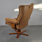 NORTHEN COMFORT SESSEL beige stuhl tv leder teak designer holz stressless Hjort Knudsen