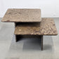 1980ER FOSSILIEN TISCH vintage couchtisch marmor stein wohnzimmer coffeetable