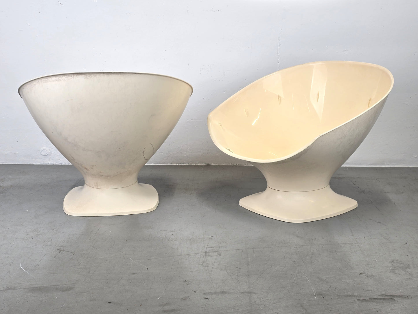 RAPHAEL RAFFAL SESSEL space age vintgae stuhl schale kunststoff 60s tulip