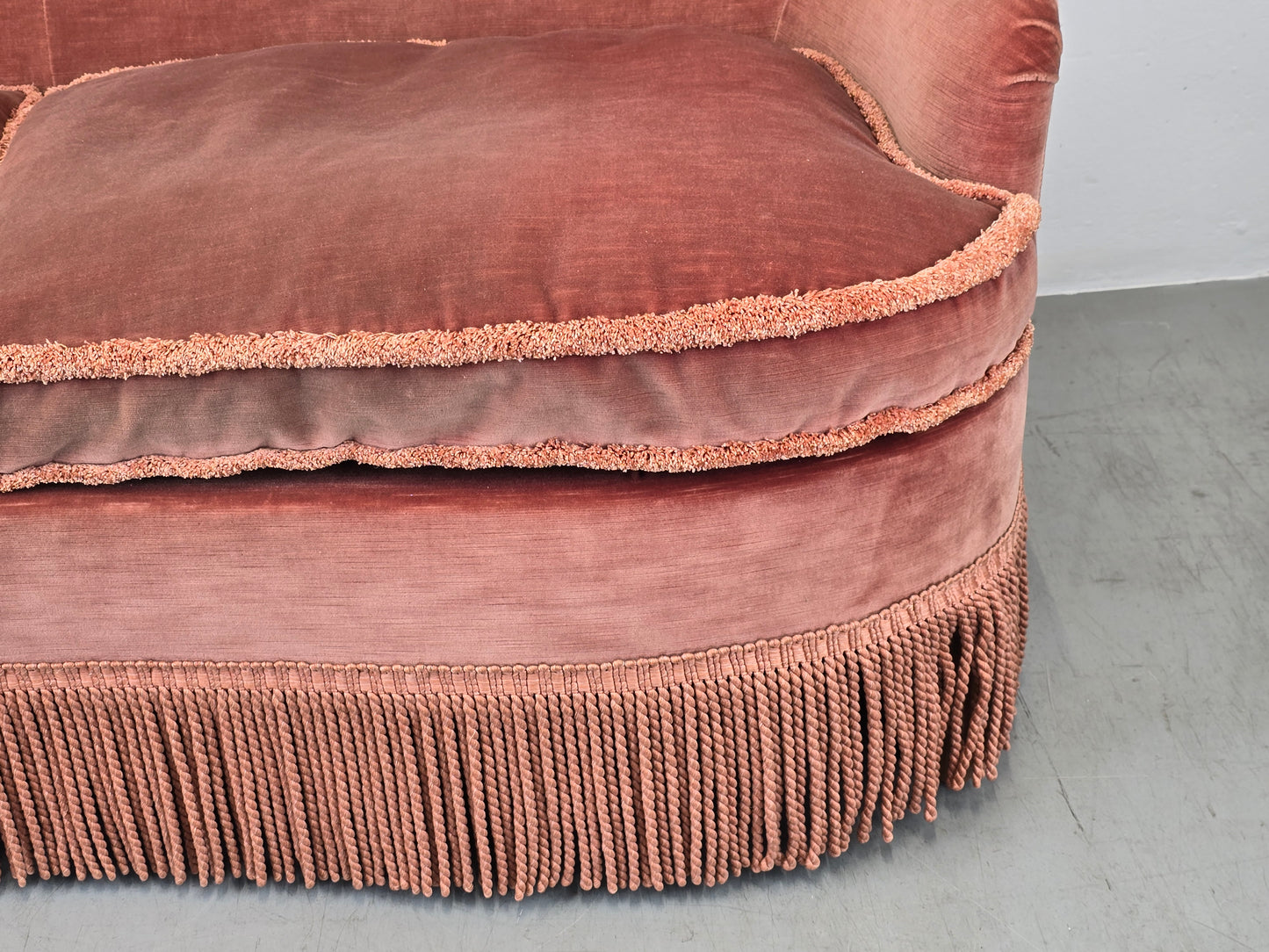 VINTAGE SOFA altrosa samt antik couch 2 Sitzer sessel BW modell