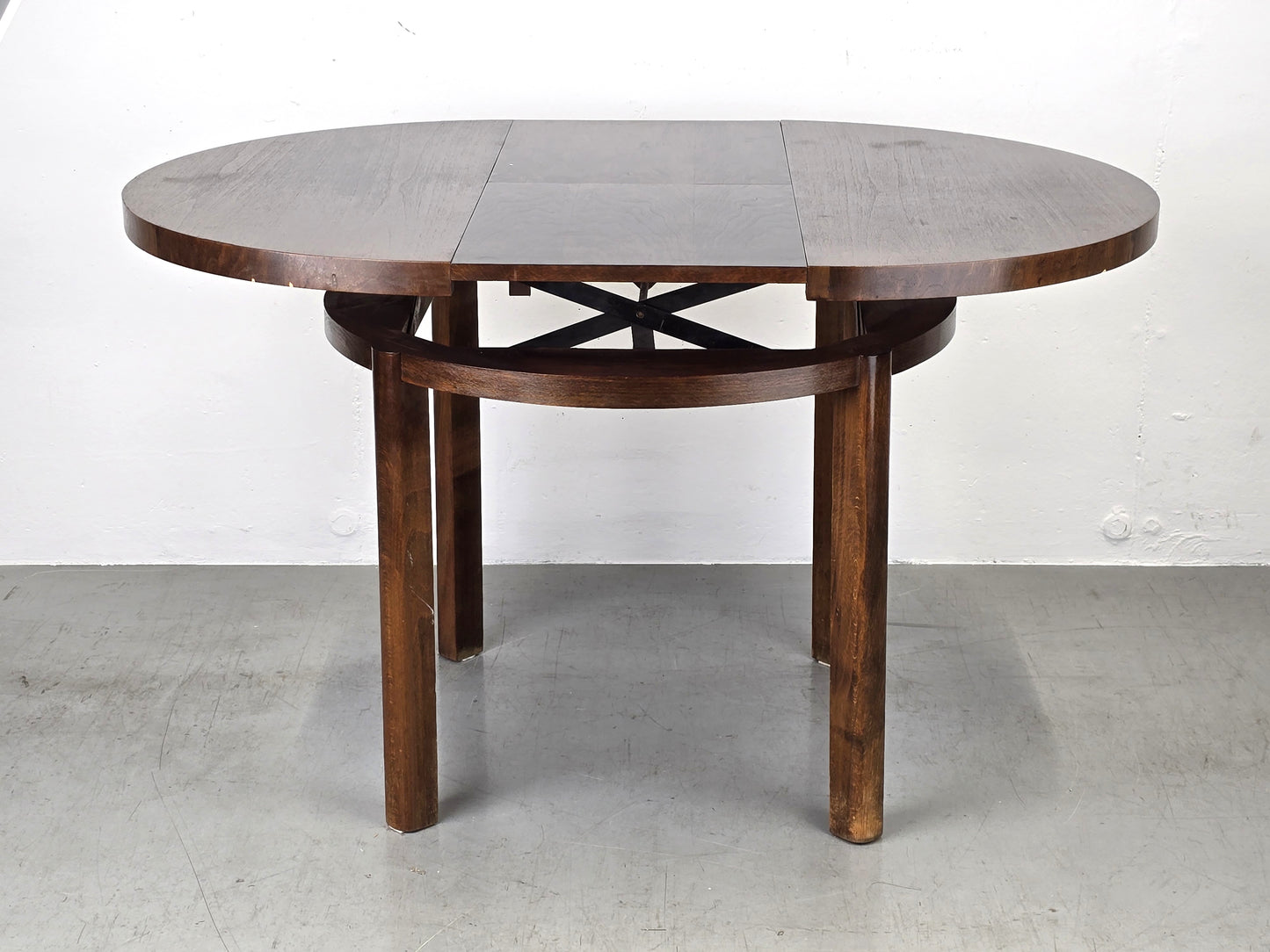 VINTAGE ESSTISCH rund ausziehbar küche esszimmer oval holz 1960er retro