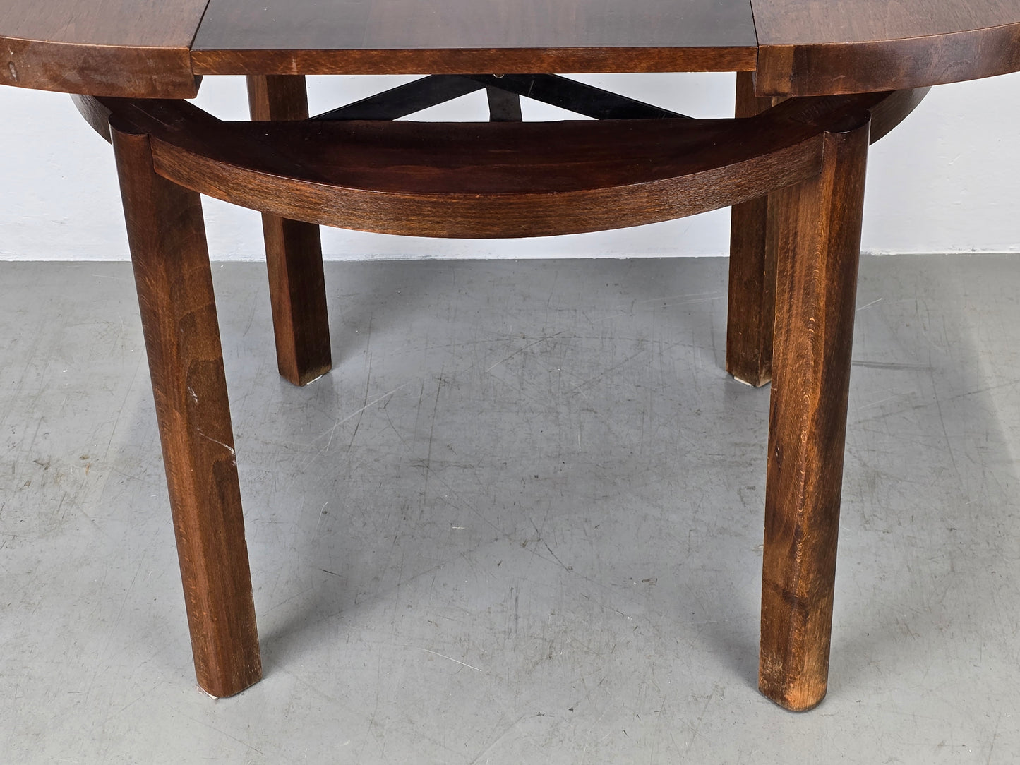 VINTAGE ESSTISCH rund ausziehbar küche esszimmer oval holz 1960er retro