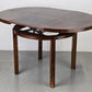 VINTAGE ESSTISCH rund ausziehbar küche esszimmer oval holz 1960er retro