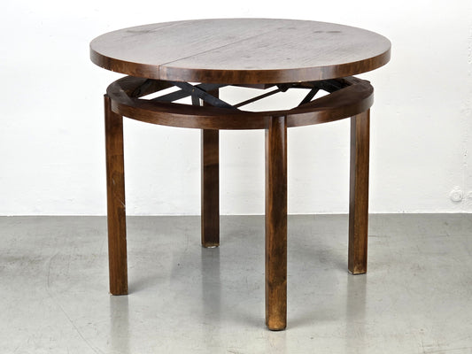 VINTAGE ESSTISCH rund ausziehbar küche esszimmer oval holz 1960er retro