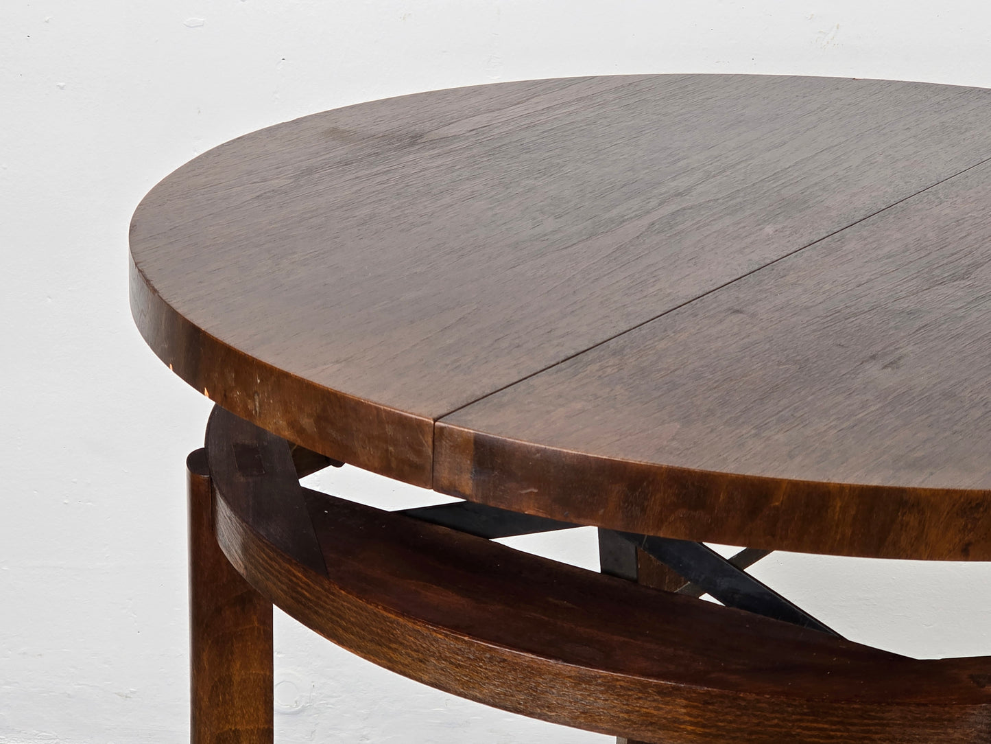 VINTAGE ESSTISCH rund ausziehbar küche esszimmer oval holz 1960er retro