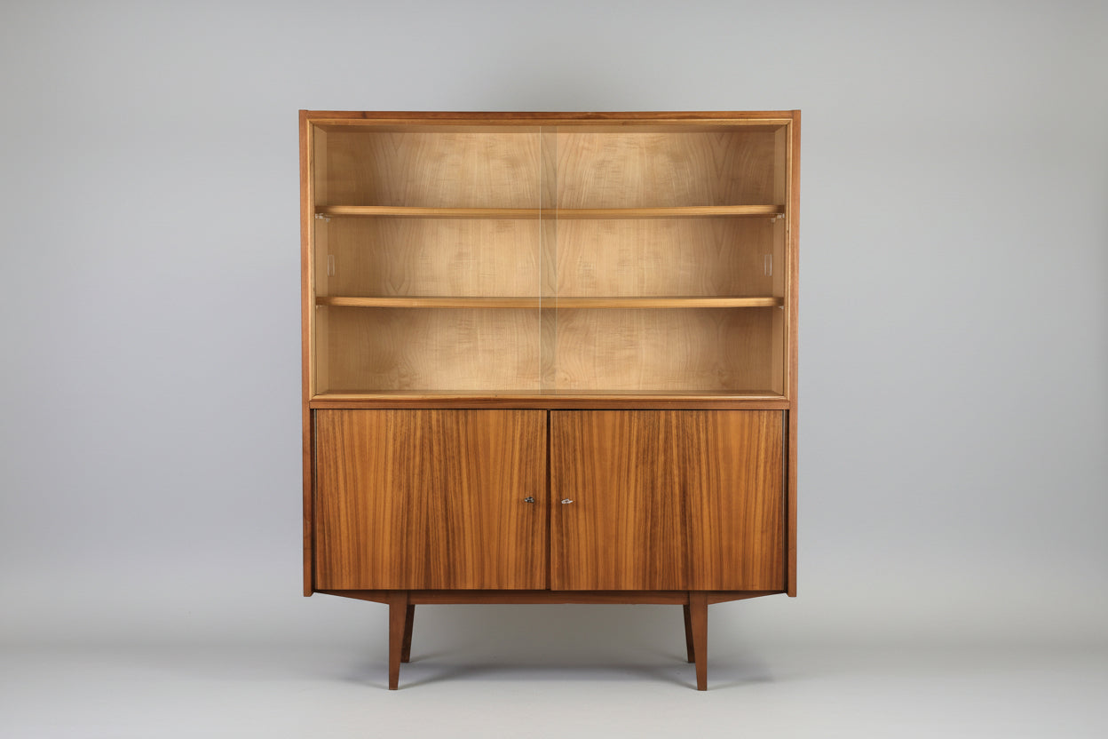 MID CENUTRY VITRINE schrank kommode holz vintage retro ddr 1960er vitrinenschrank