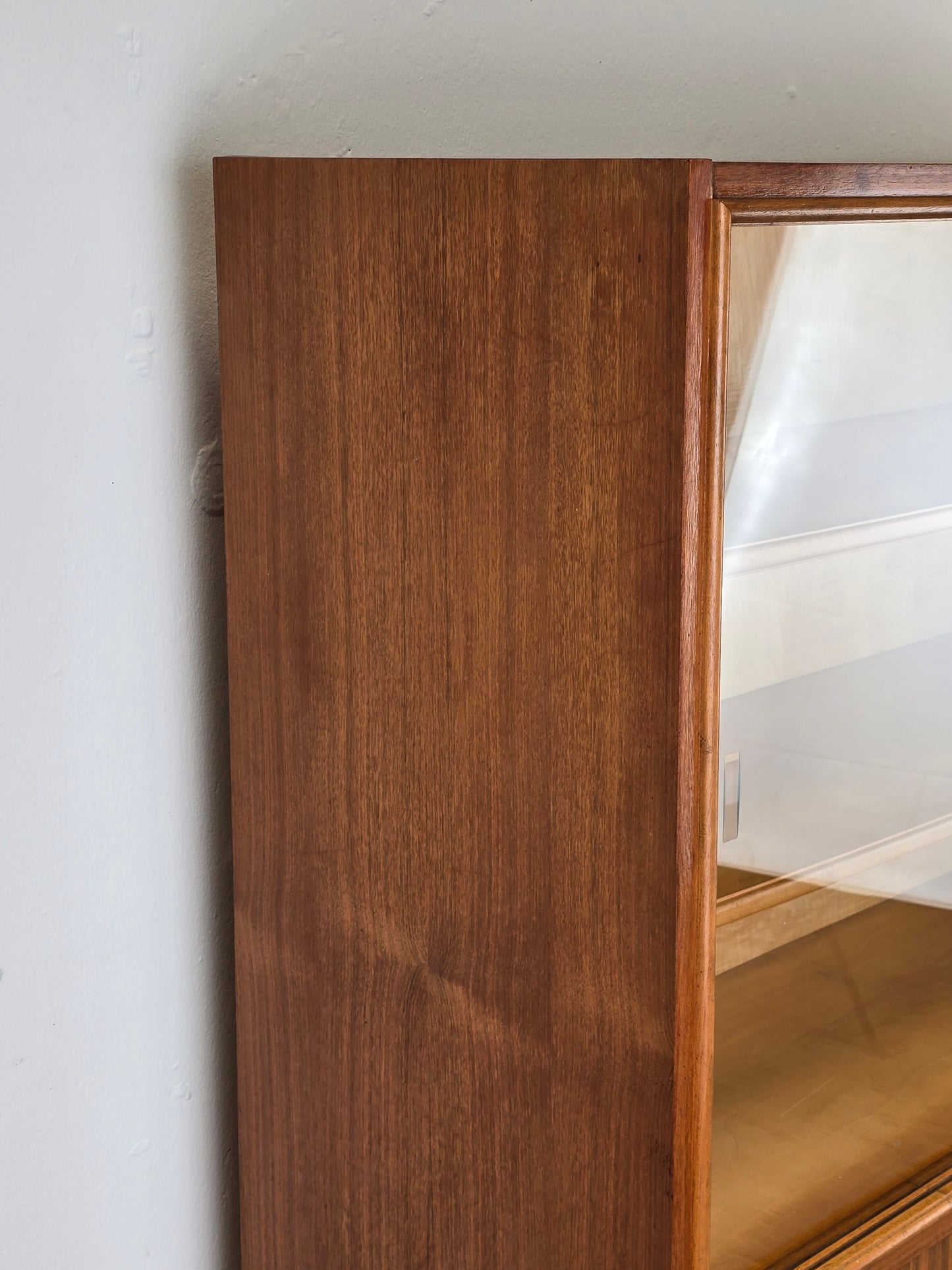 MID CENUTRY VITRINE schrank kommode holz vintage retro ddr 1960er vitrinenschrank