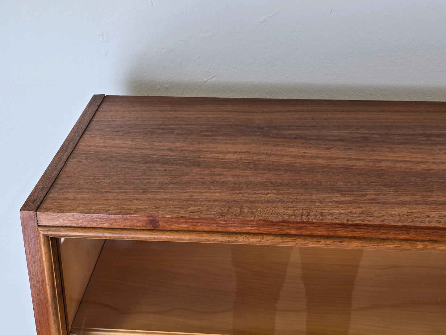 MID CENUTRY VITRINE schrank kommode holz vintage retro ddr 1960er vitrinenschrank