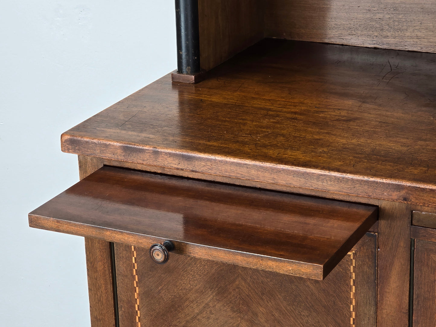 BIEDERMEIER BUFFET nussbaum holz schrank vitrine antik küchen büffet