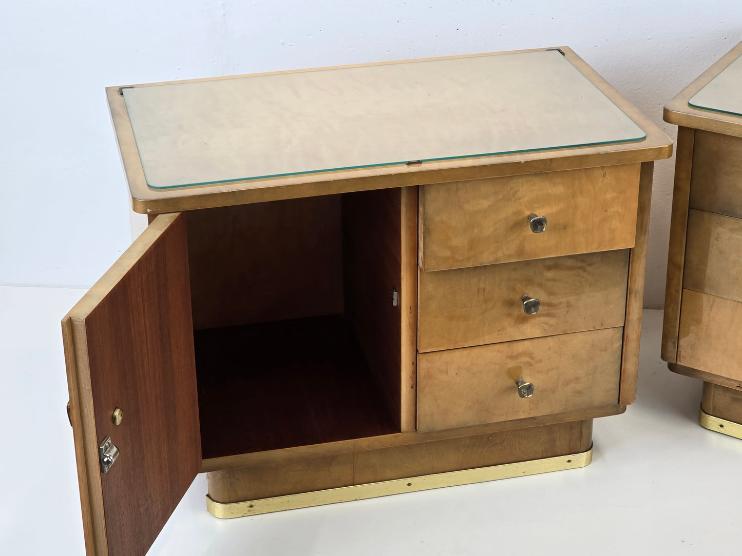 VINTAGE NACHTTISCH 2ER SET holz mid cenutry nachtkommode schlafzimmer