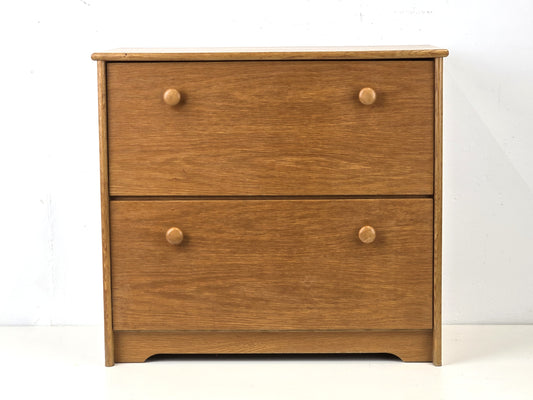 VINTAGE SCHUKOMMODE schuhschrank holz eiche klappen flur schuhregal