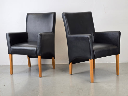 MUSTERRING ARMLEHNEN STUHL schwarz leder esszimmer esstisch küche